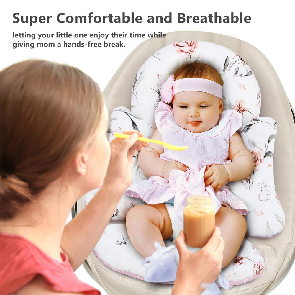 BUBBYNOOK 21-inch length provides full-body support for growing infants in swings
