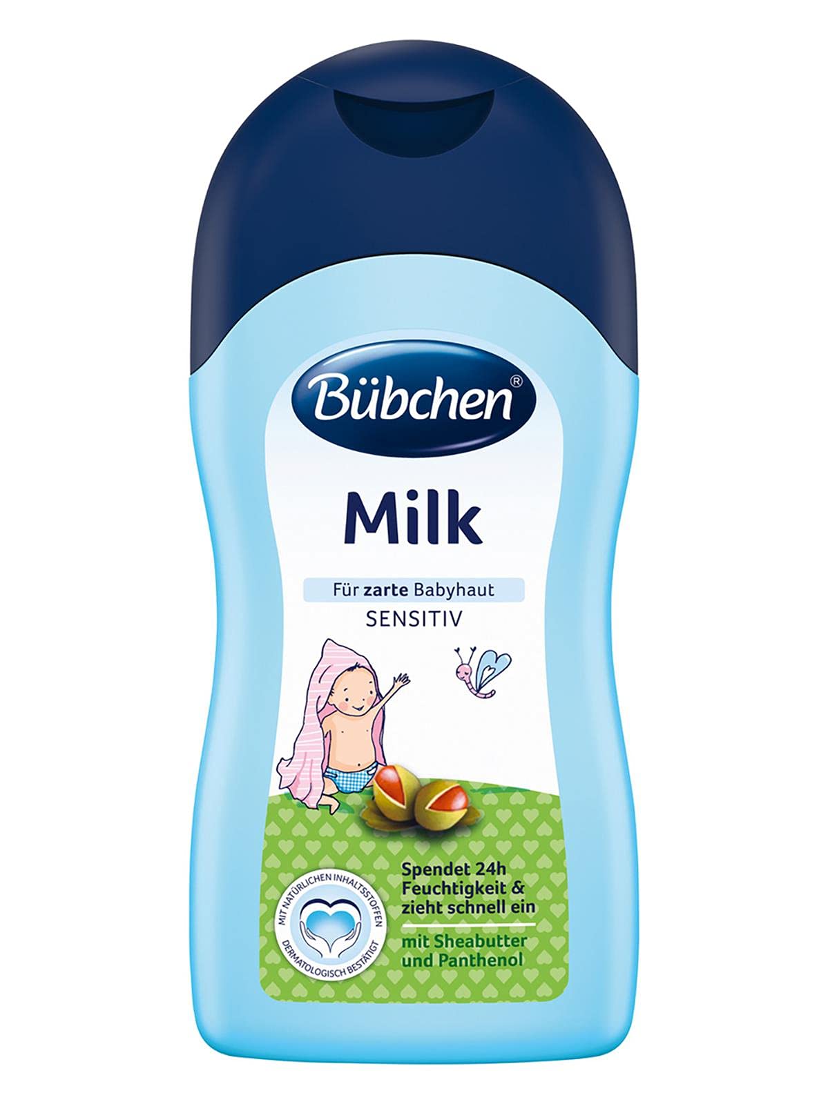Bübchen Milk Baby Lotion bottle front, 400 ml size for baby skincare.