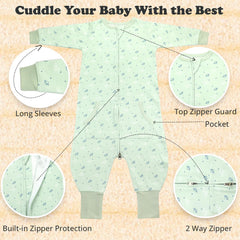 Bublo Baby 2T-3T sleep sack zipper for easy diaper changes at night.