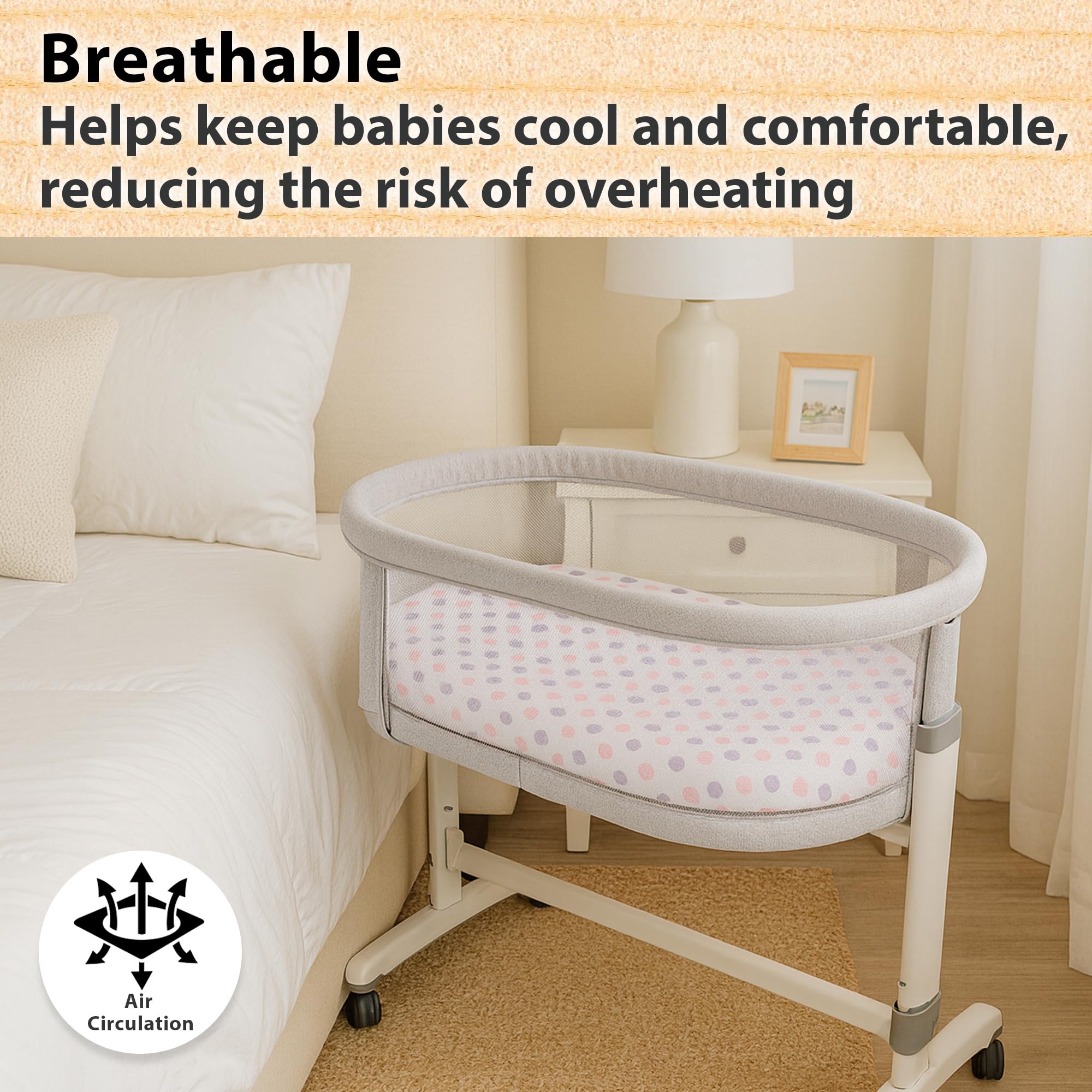 Bublo Baby bassinet sheets machine washable and durable for repeated use.