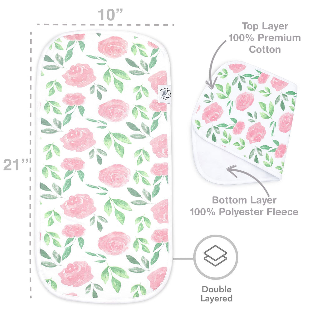Bublo Baby burp cloths 5-pack in use during feeding protects clothes from spills.