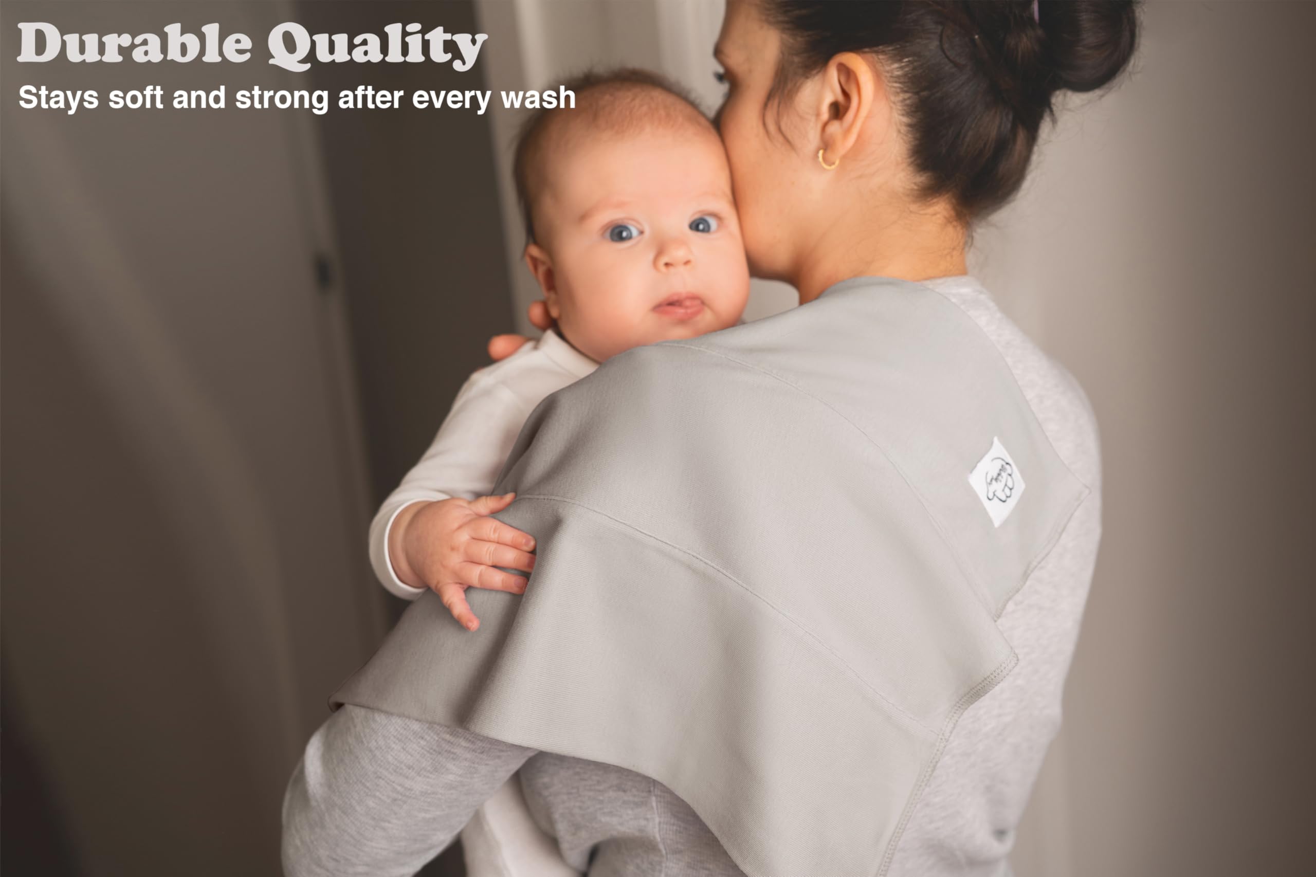 Bublo Baby burp cloths double-layer closeup highlighting softness and durability
