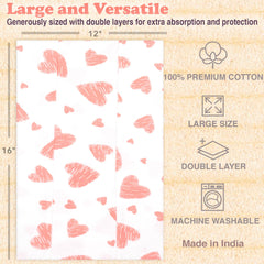 Bublo Baby floral-design burp cloths add soft feeding style.