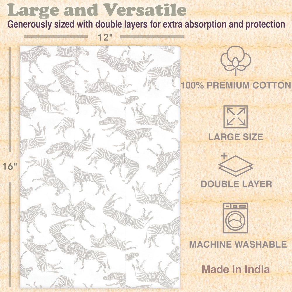 Bublo Baby burp cloths close-up highlighting soft organic cotton feel.