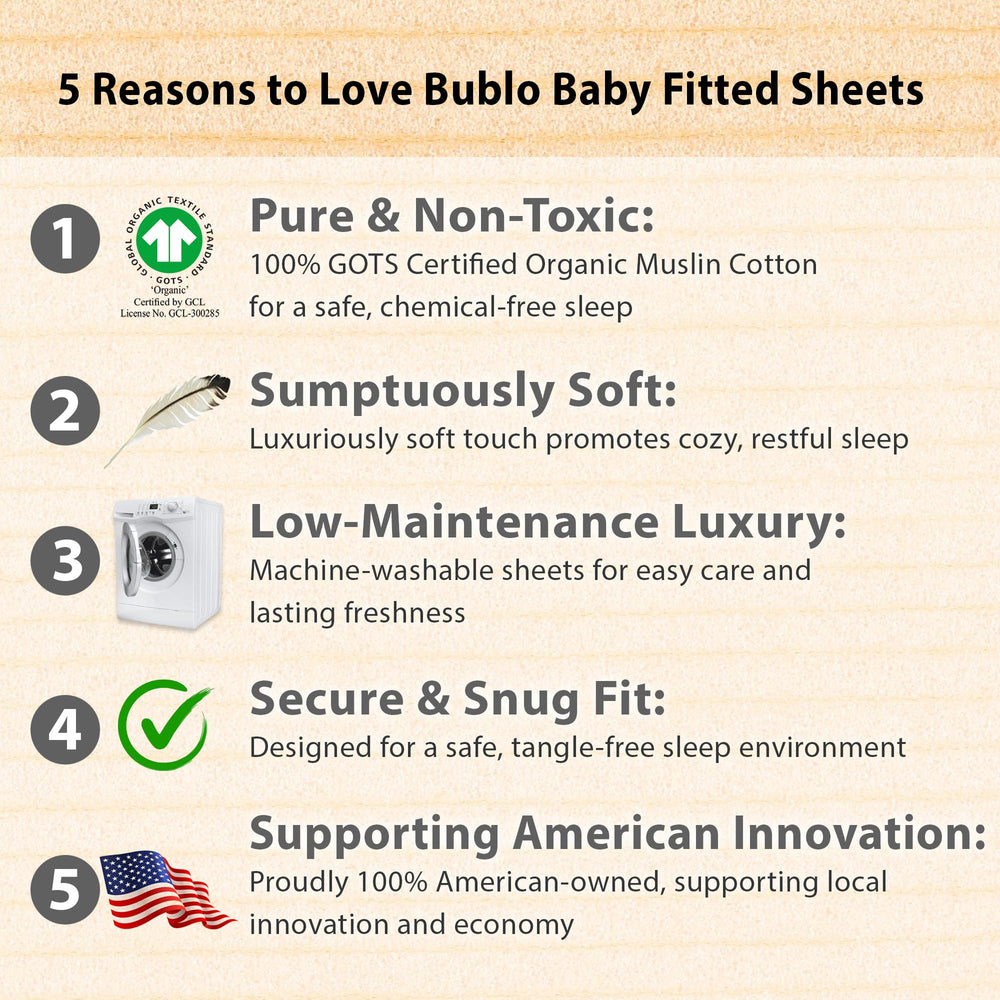Bublo Baby gender-neutral colors and patterns suit any nursery style.
