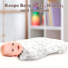 Bublo Baby grey unisex prints on swaddle blankets suitable for boys or girls and nursery decor.
