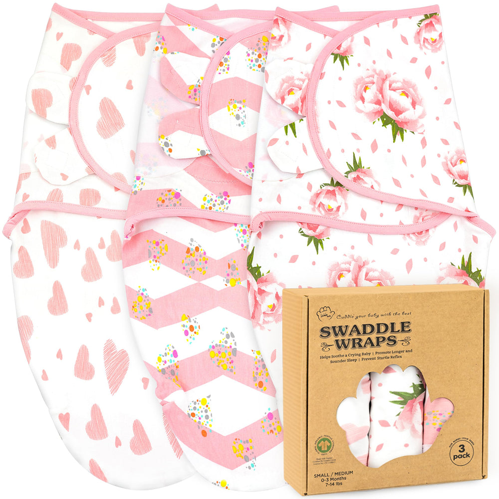 Bublo Baby Newborn Swaddle Pack folded for compact storage