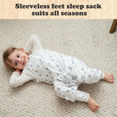 Bublo Baby sleeveless design sleep sack enabling movement while resting.