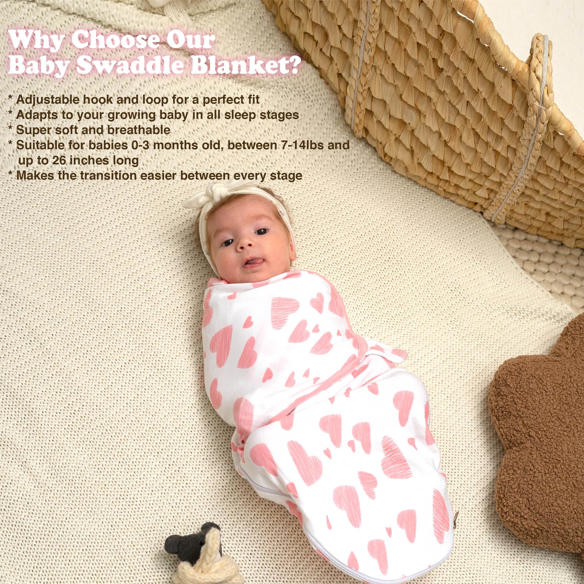 Bublo Baby Swaddle Gift Pack 3-pack for new parents
