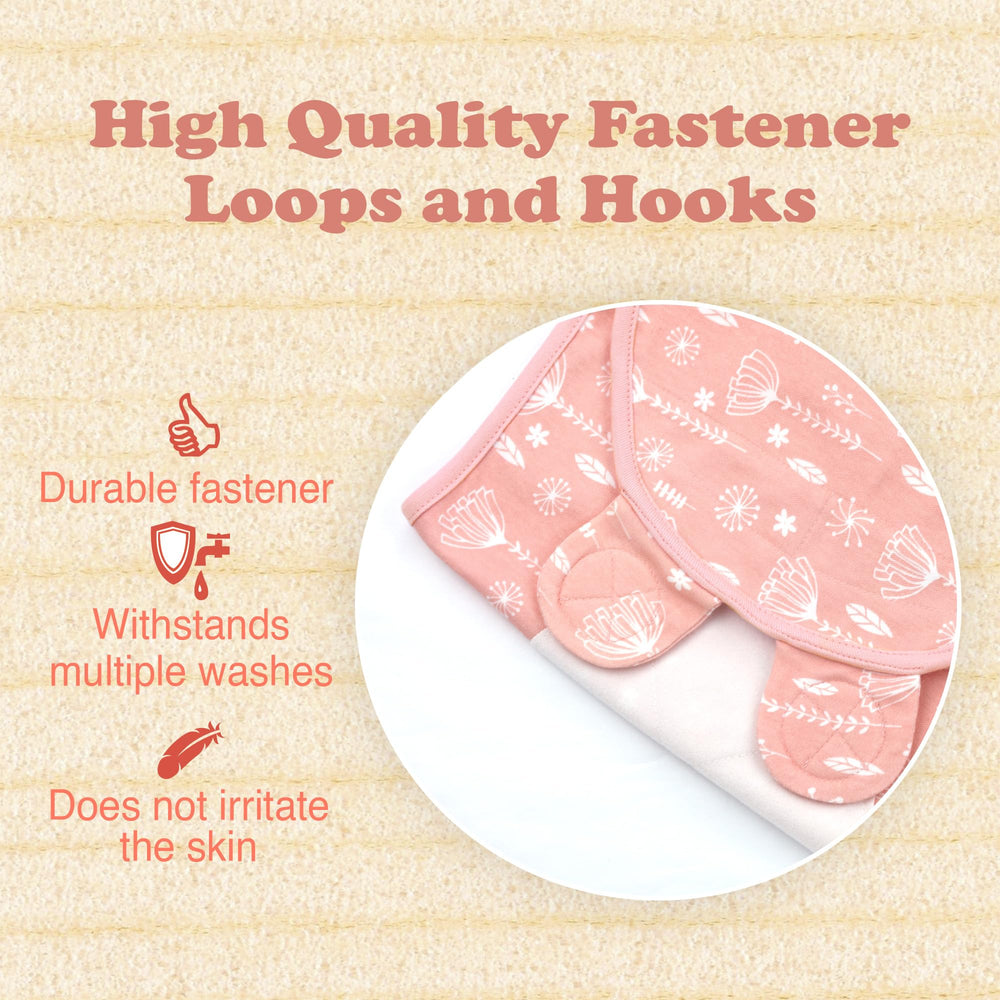 Bublo Baby swaddle rose pink close-up shows soft interlock cotton.