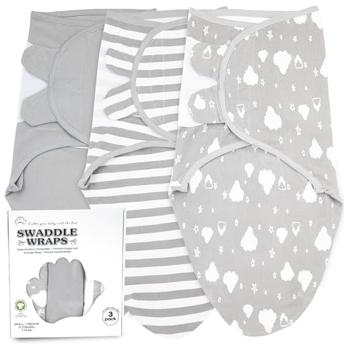 Bublo Baby swaddles 3-pack packaging – gift-ready wrap promotes practical, cozy baby gifting options.
