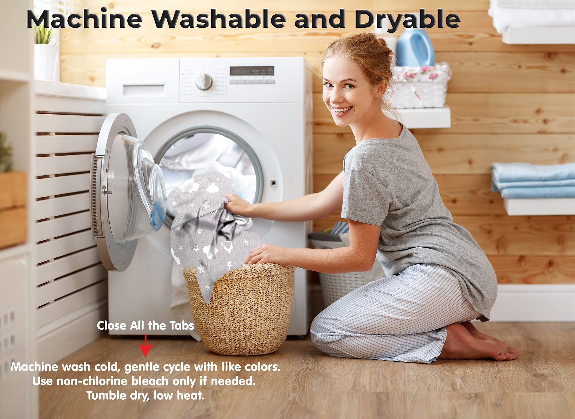 Bublo Baby swaddles machine-washable – easy care for busy parents and quick cleanup.