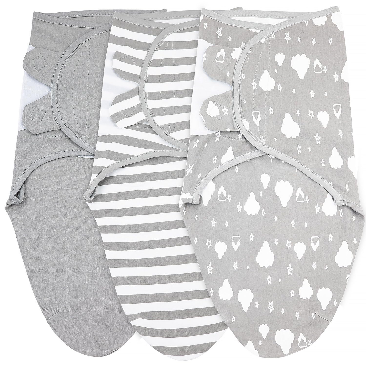Bublo Baby swaddles pack closeup – soft fabric supports calm, secure swaddling for newborn comfort.