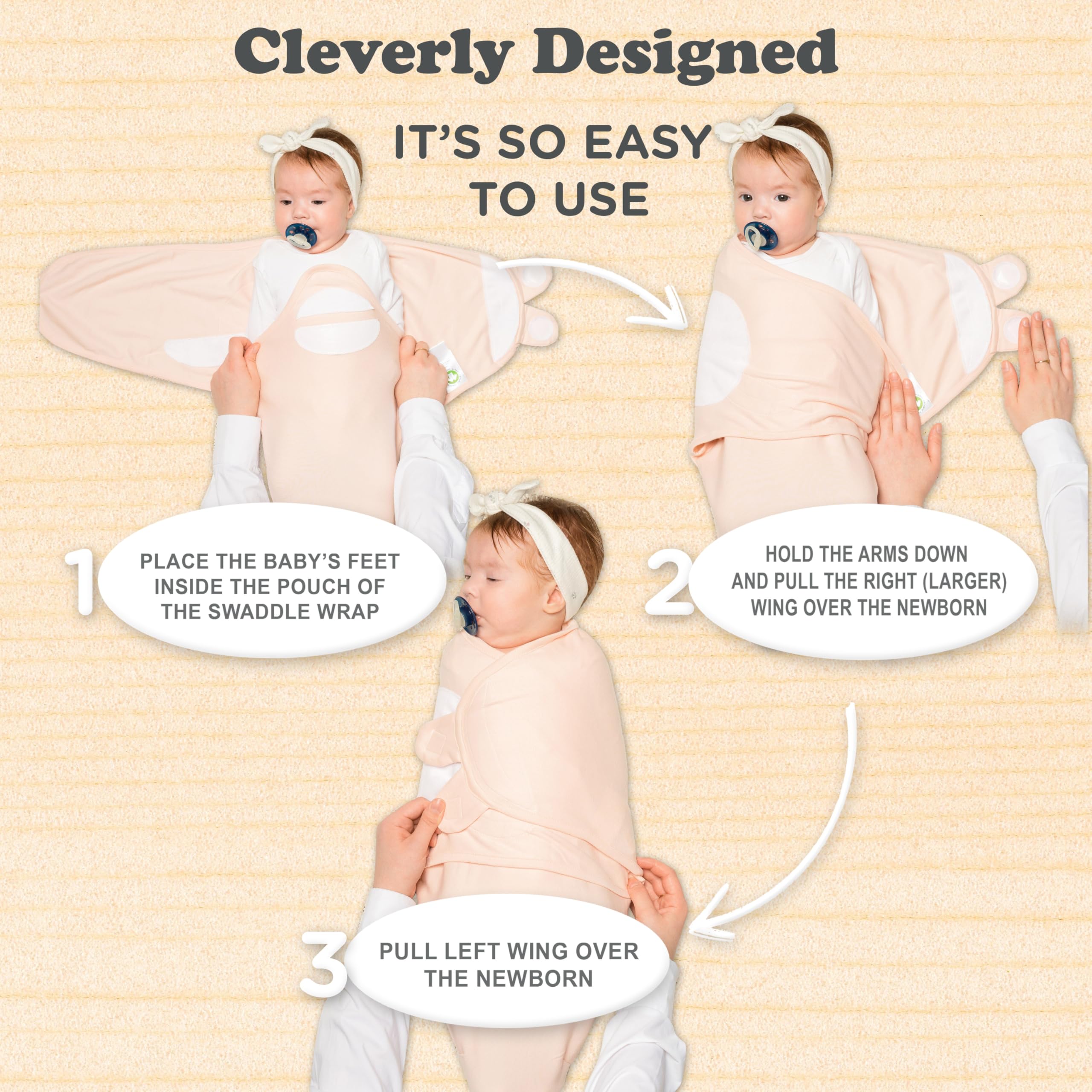 Bublo Baby swaddles secure-fit pattern showing stay-put design.