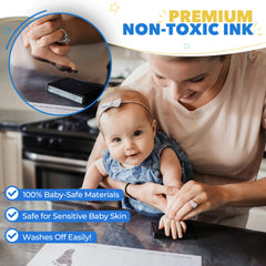 Bubzi Co footprint kit ink pad highlights tiny footprint details.