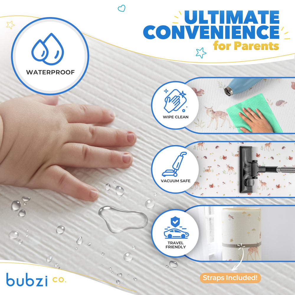 Bubzi Co non-toxic TPU material ensures safer, durable floor play.