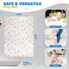 Bubzi Co play mat reversible woodland pattern for versatile room styling.