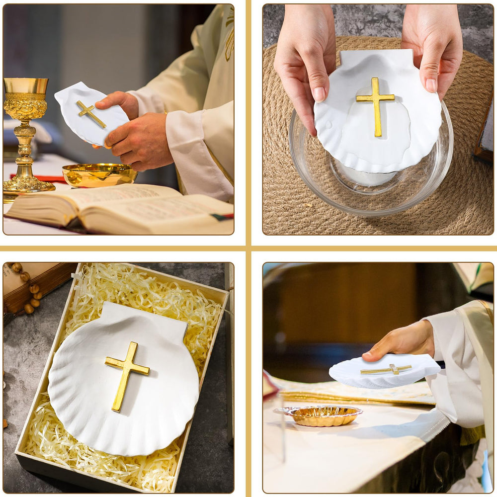 Bucherry handheld-use baptismal shell supports easy handling during rituals.