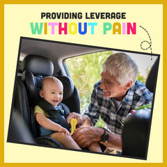 BUCKLEBEE Buckle Release Tool in hand demonstrates comfortable grip for caregivers.