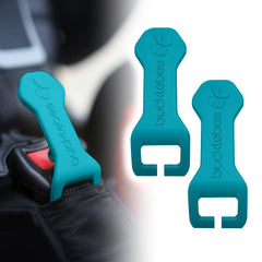 BUCKLEBEE easy-release-tool teal pack demonstrates gentle unbuckle for tired hands