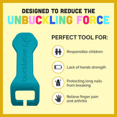 BUCKLEBEE installation-steps-teal image highlights four-step setup for easy use