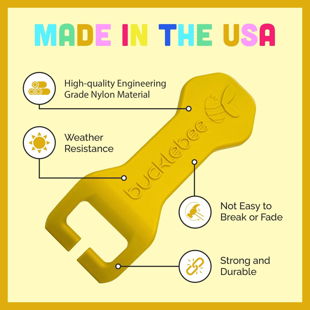 Bucklebee Nails-Saver in action reduces nail damage during unbuckling.