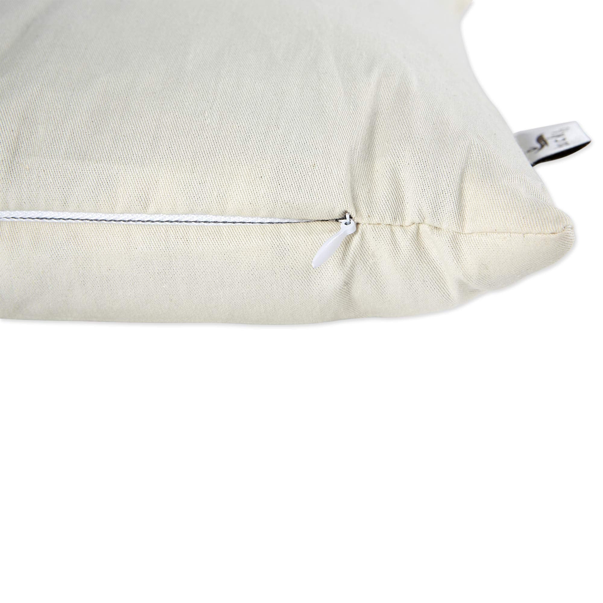 Bucky pillow cover sized for Large Duo pillow with neat, snug fit.