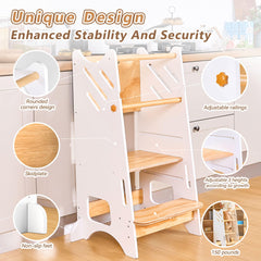 BUDDGO non slip pads keep the tower steady on multiple surfaces.