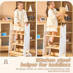 BUDDGO three height adjustable tower helps kids reach counters safely.