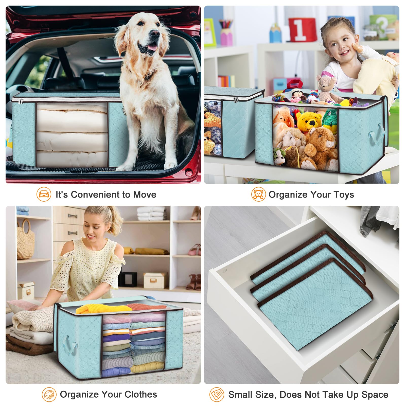 Budding Joy storage bag folded flat for compact stowage when not in use