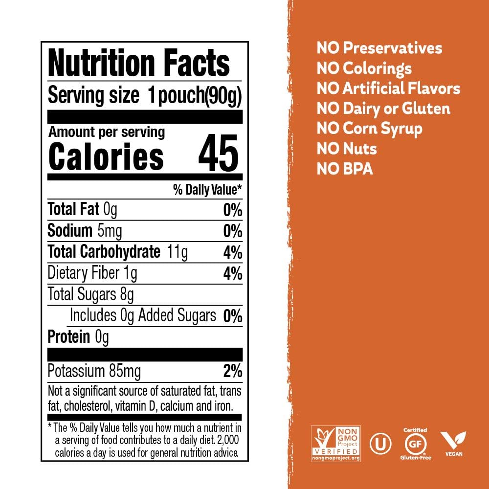 Buddy Fruits nut free label highlights allergy safe option