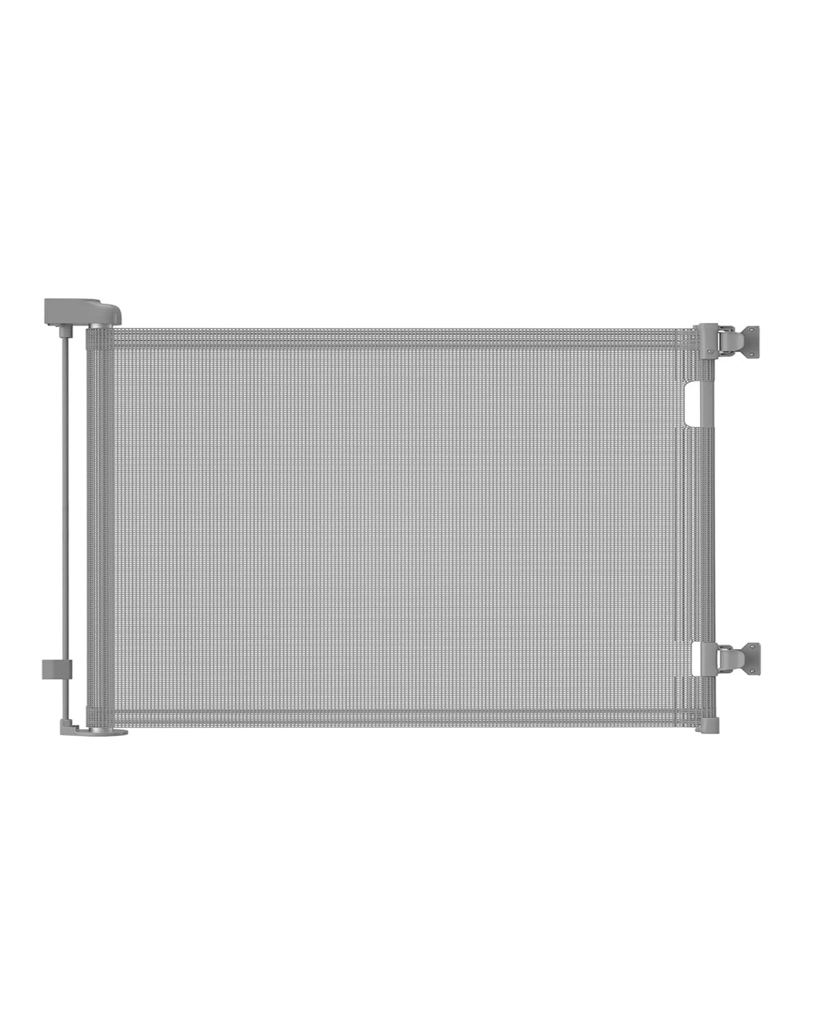 BuddyZone retractable baby gate baseboard-adjustment demonstrates secure installation without drilling