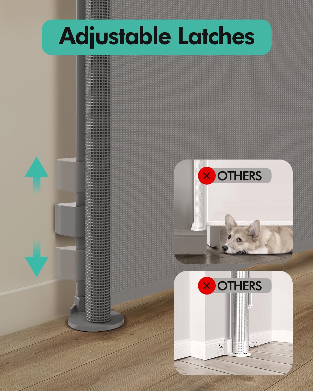 BuddyZone retractable gate soft-mesh emphasizes gentle protection