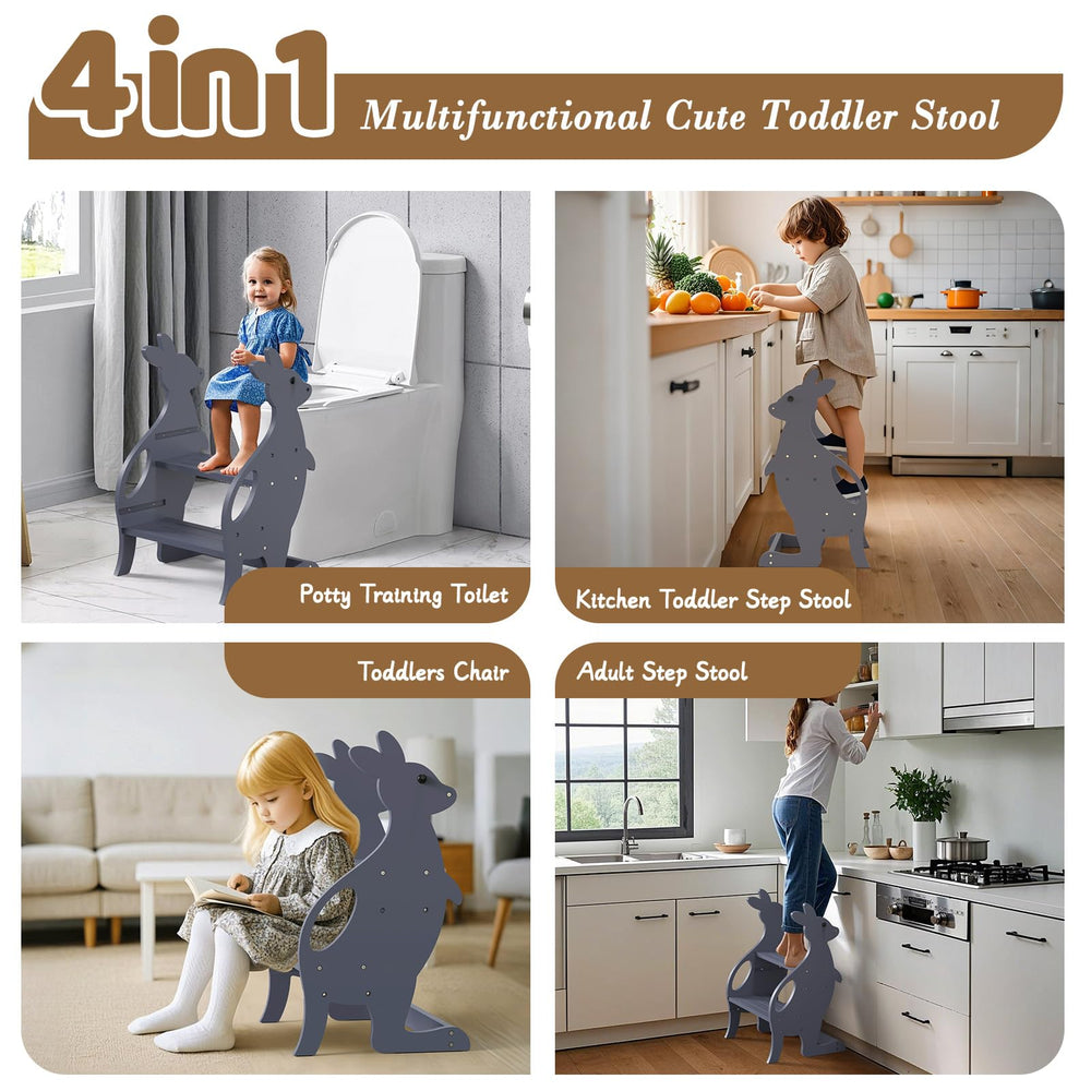BueDeHai adjustable height steps show two levels for growing children.