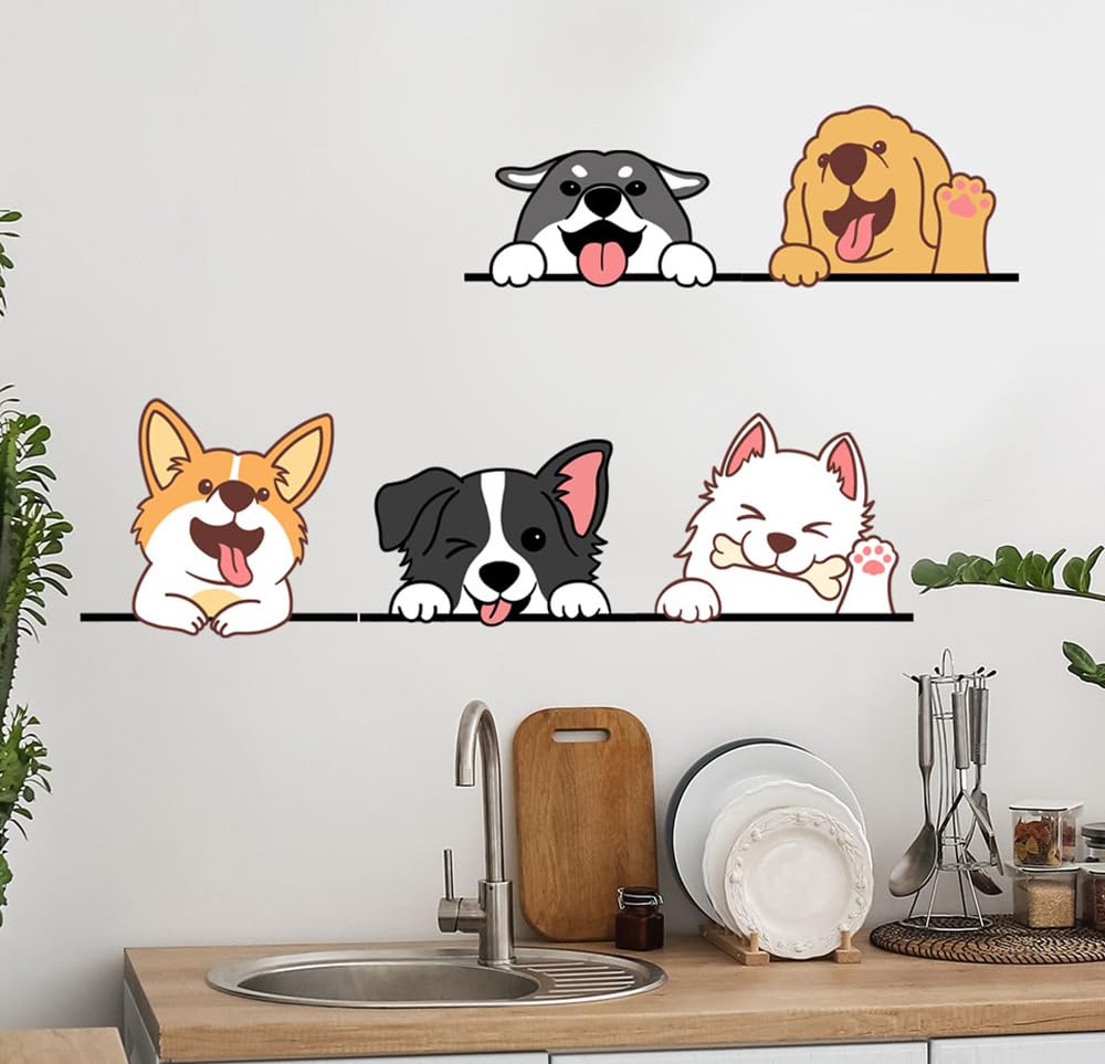 Buer Homie double-side prints puppies for glass and car windows.