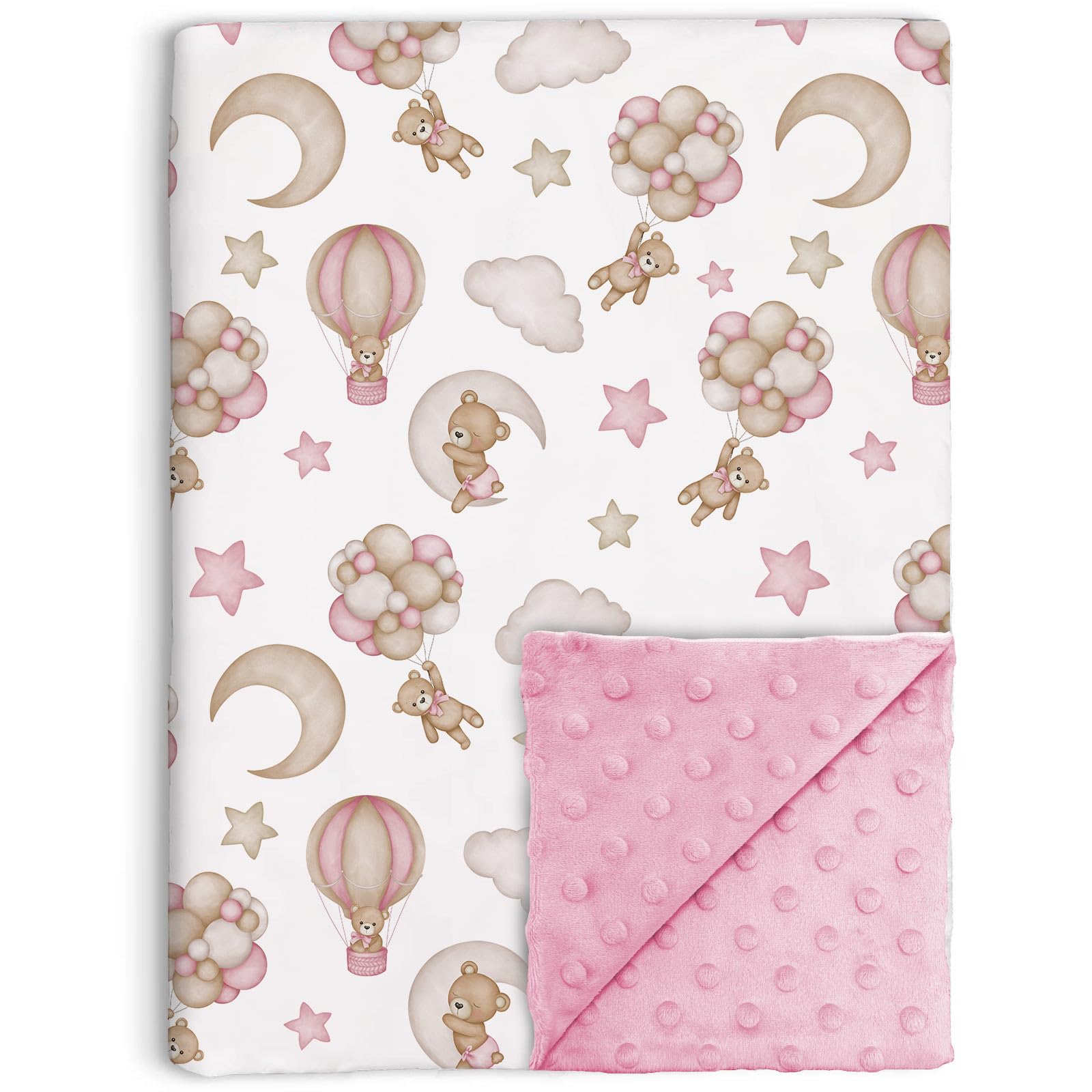 Buerhanerry bear blanket front design for cozy nursery vibes