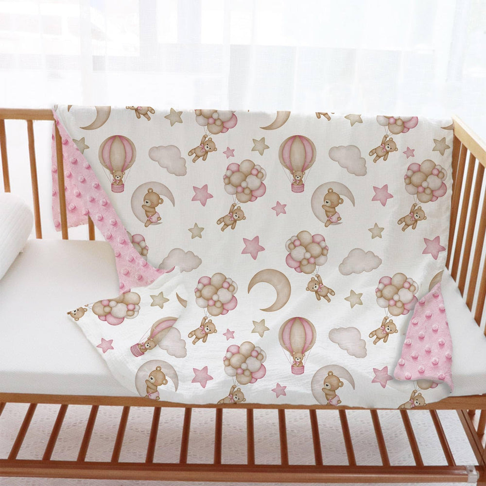 Buerhanerry bear blanket in nursery setting offers breathable warmth year round