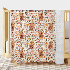 Buerhanerry boho floral print detail enhances nursery charm and gender-neutral appeal.