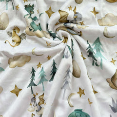 Buerhanerry Dragon blanket folded demonstrates compact travel companion for on-the-go parents.