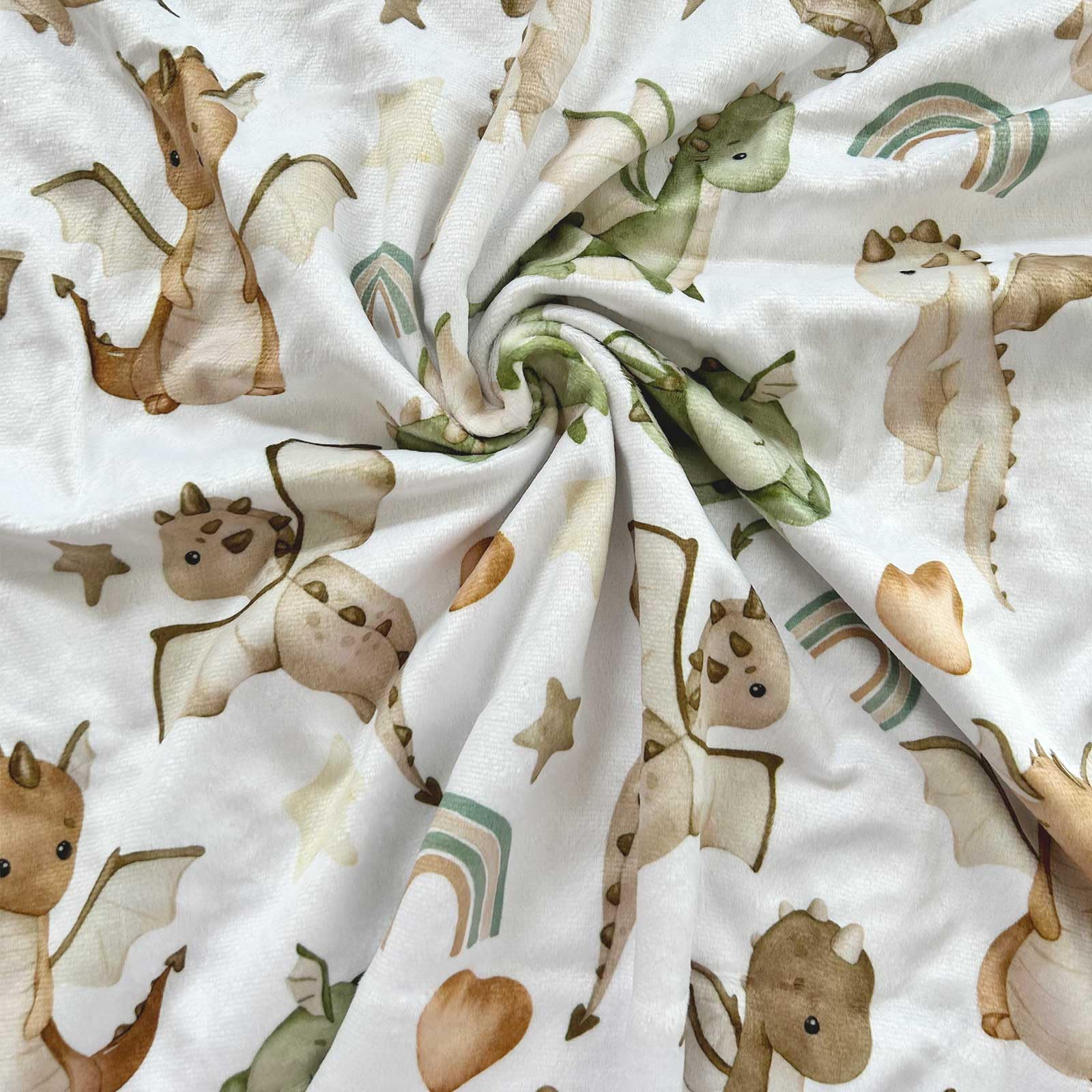 Buerhanerry dragon blanket nursery setup showcasing double-layer softness.