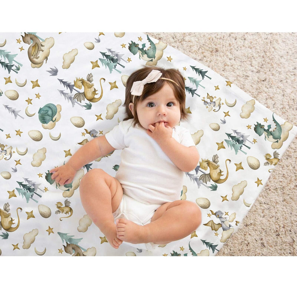 Buerhanerry Dragon blanket packaged shows gift-ready nursery essential for baby showers.