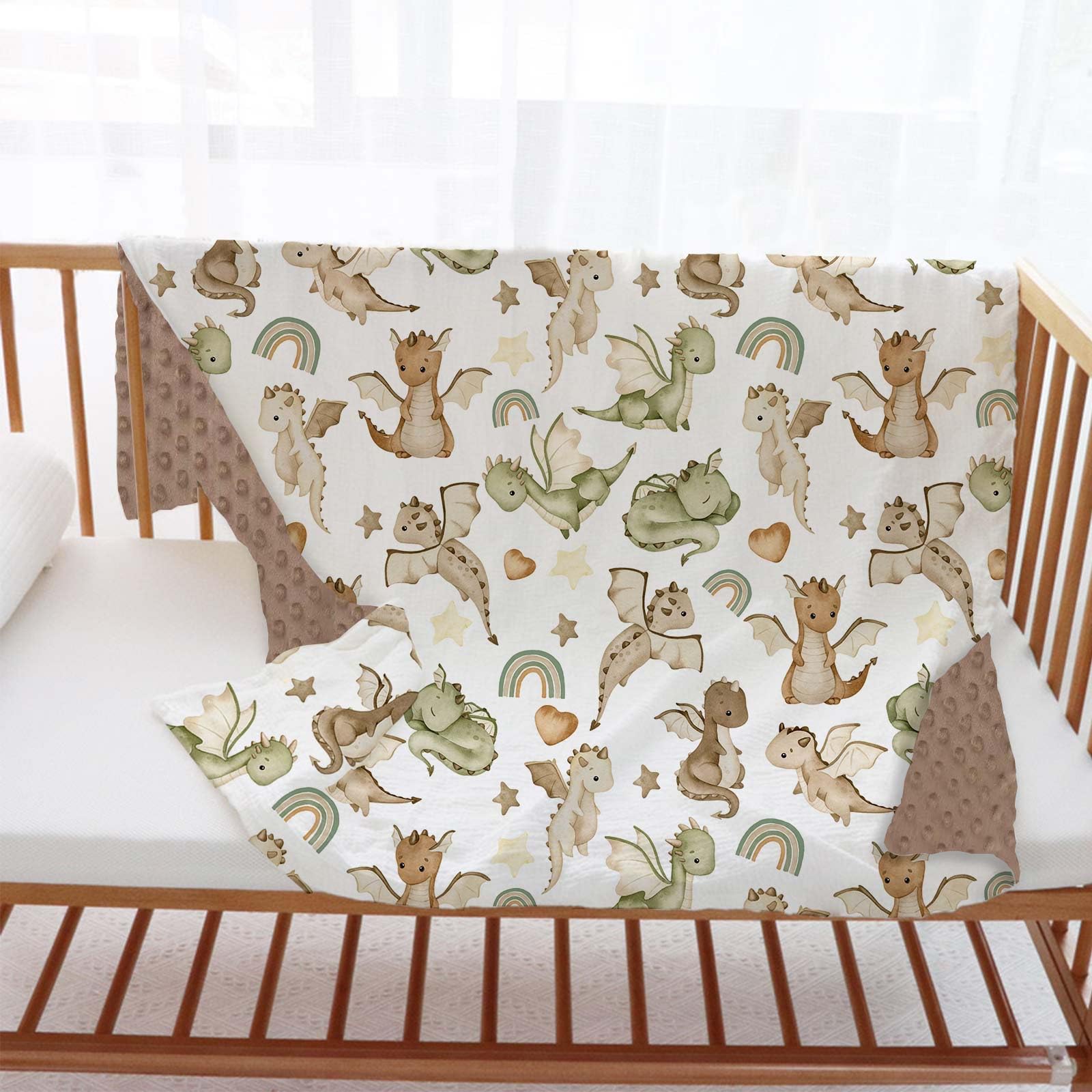 Buerhanerry dragon blanket stroller time with lightweight warmth.