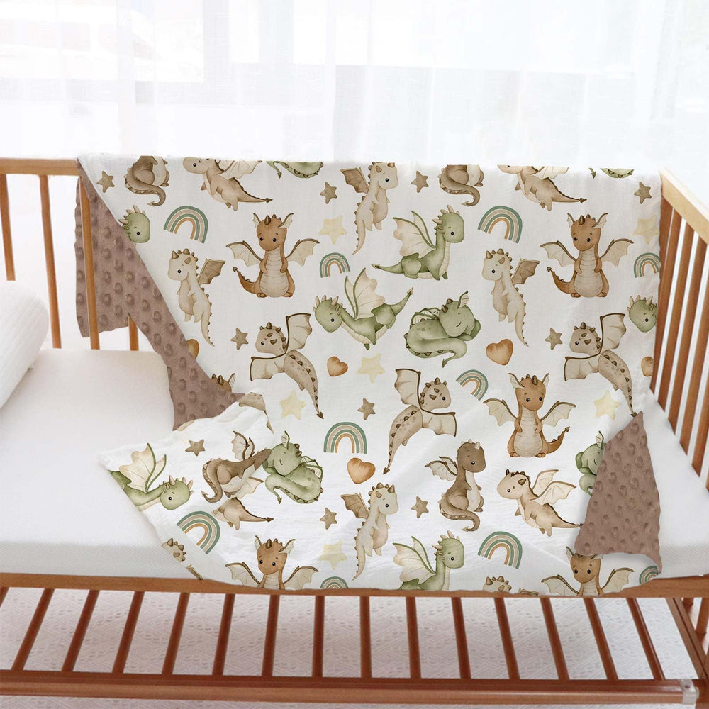 Buerhanerry dragon blanket stroller time with lightweight warmth.