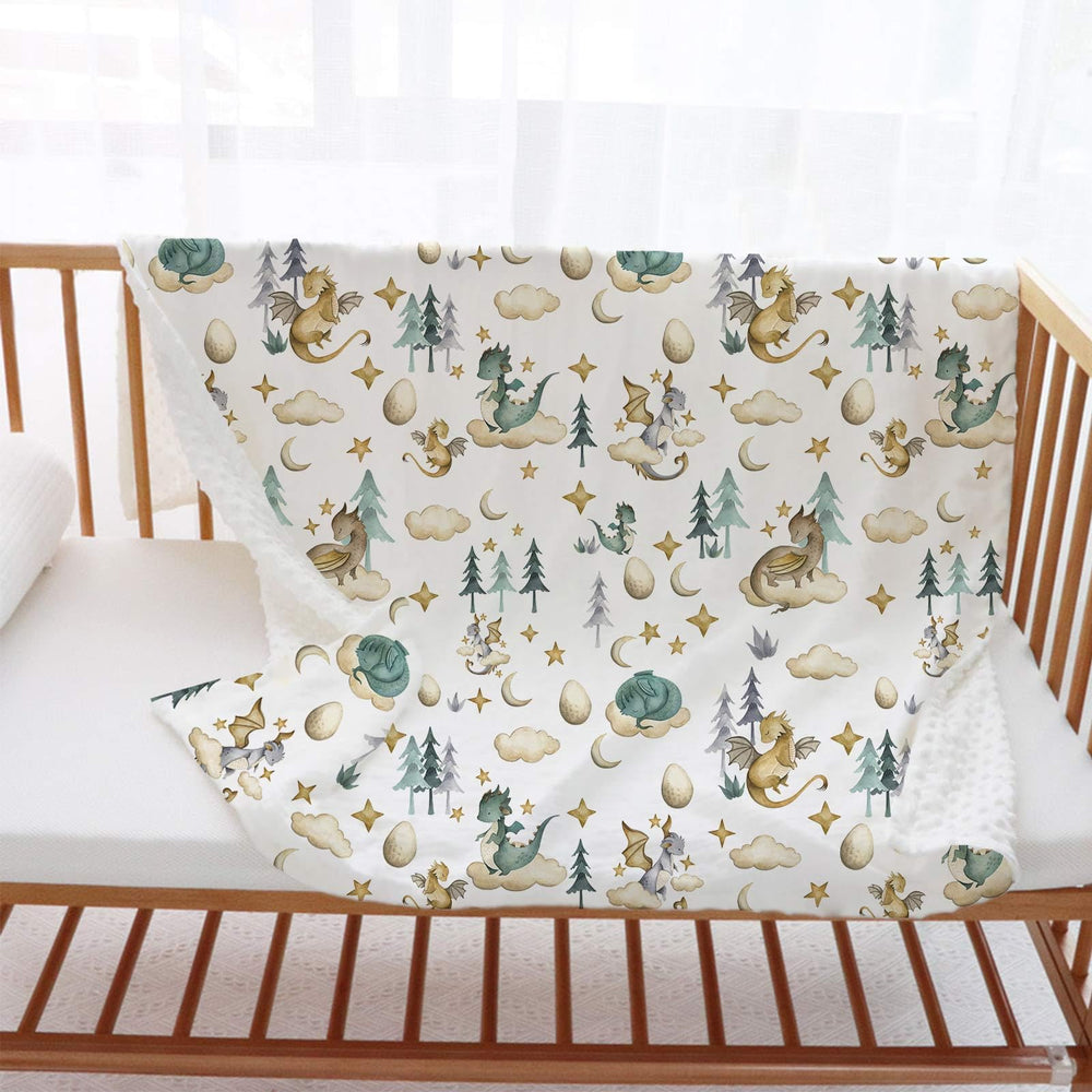 Buerhanerry Dragon blanket stroller-use photo highlights lightweight warmth during outings.