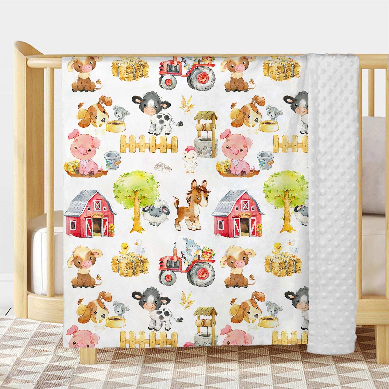 Buerhanerry Loyoot blanket in crib for cozy nursery time and nap routines