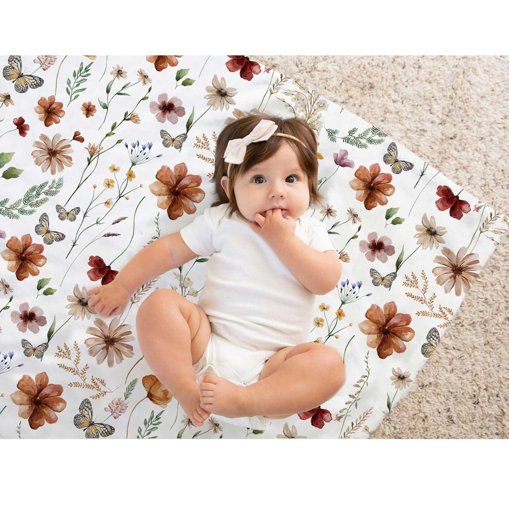 Buerhanerry Loyoot Wildflower blanket nursery use for travel and naps.