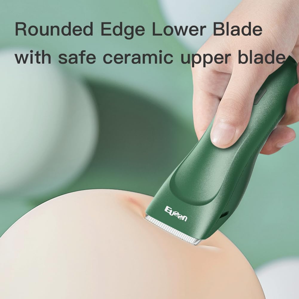Bufccy baby hair clippers LCD display closeup indicates battery life for cordless grooming