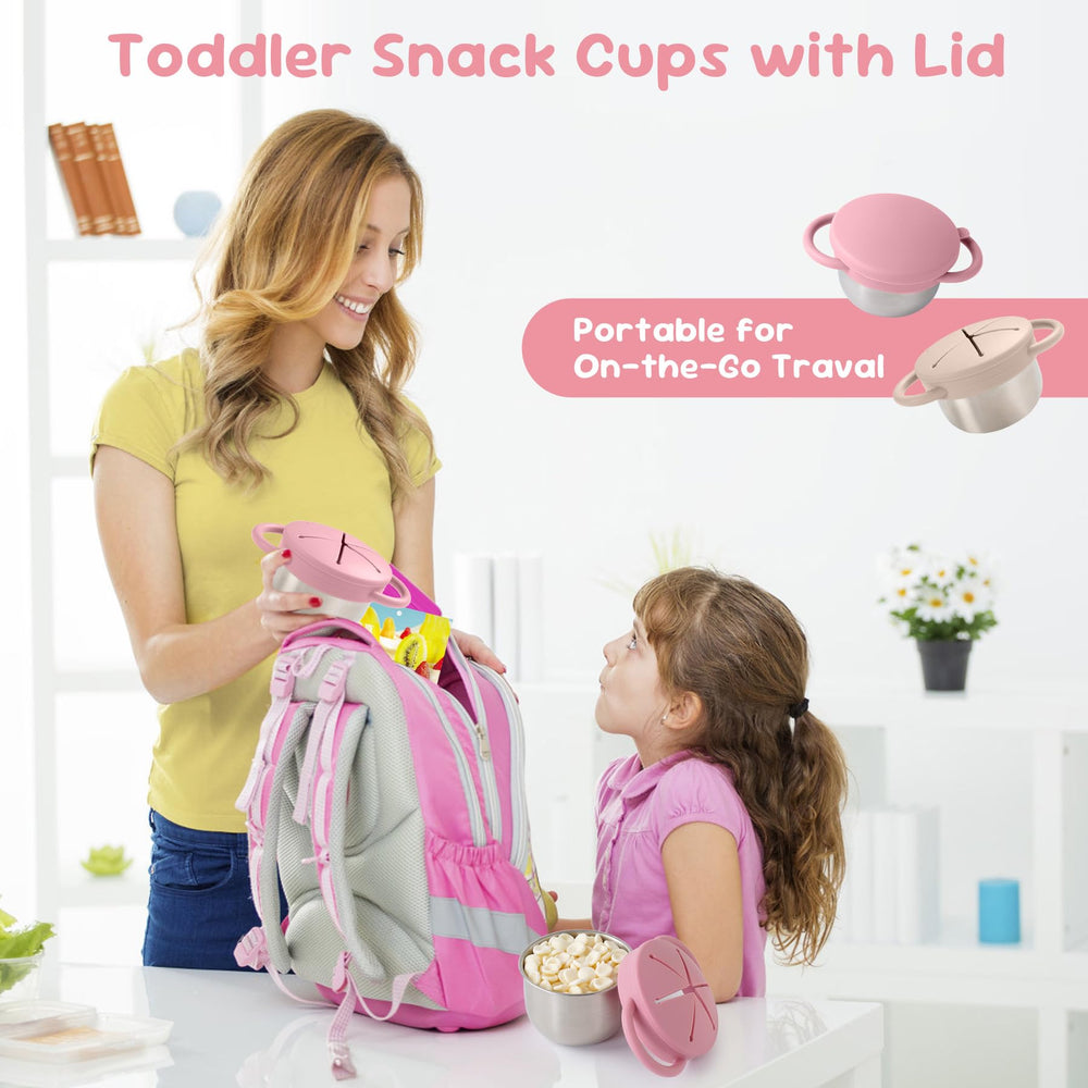 Bufilea no-spill snack cups are ideal for car trips, picnics, and busy days