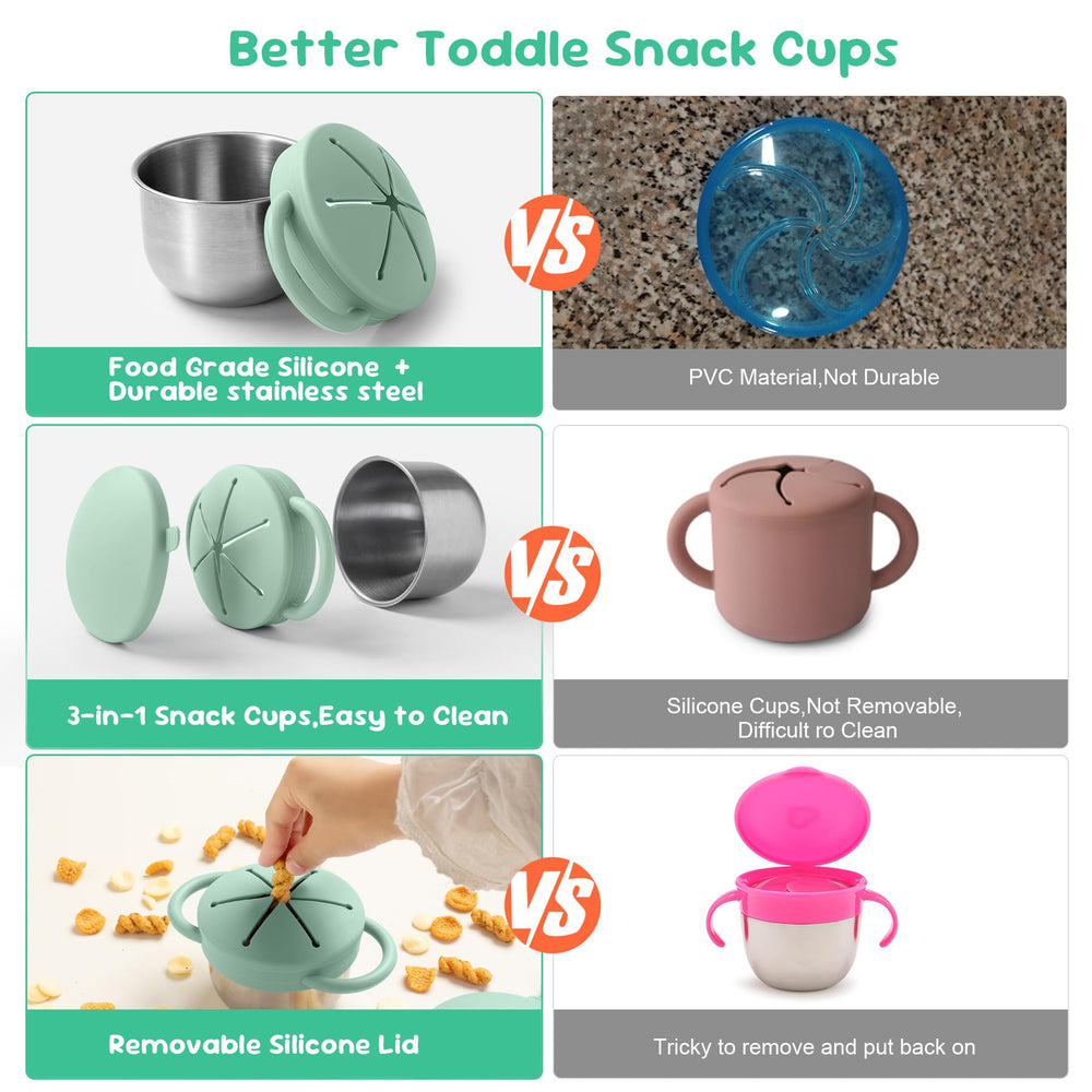 Bufilea removable silicone catcher catches stray snacks, reducing mess during meals.