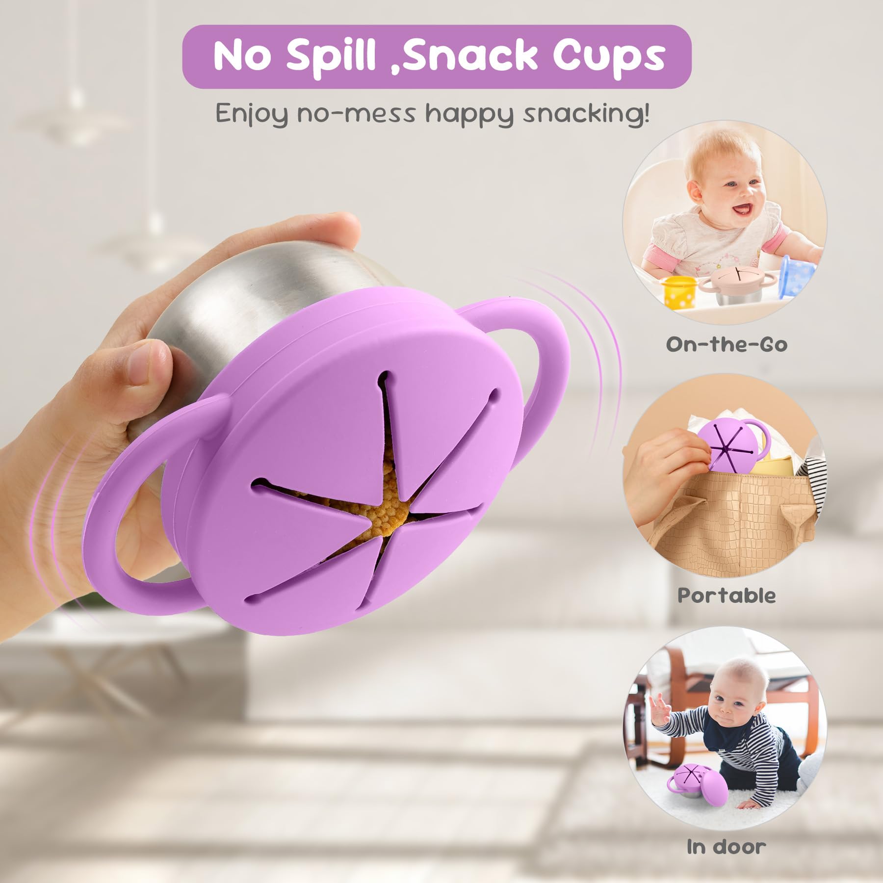 Bufilea dishwasher-safe silicone catcher simplifies cleanup after snacks